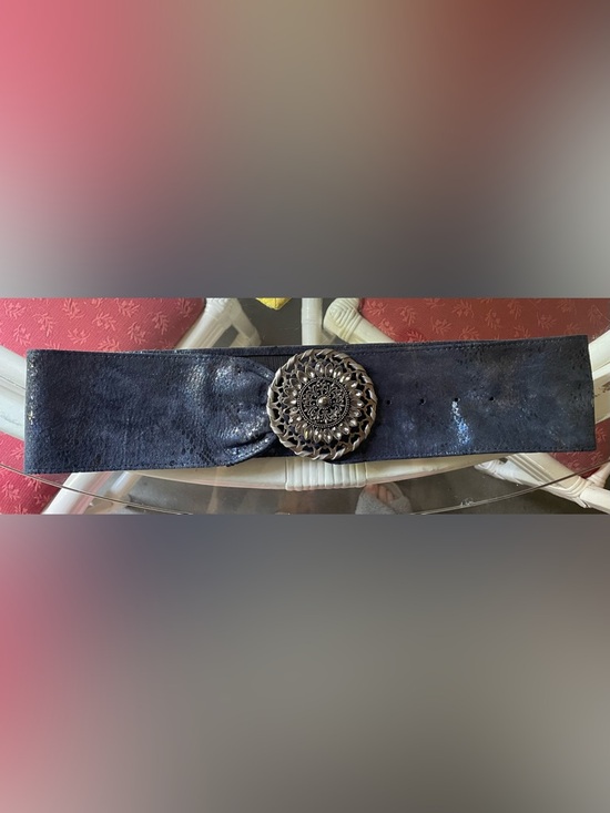 Chico's Accessories - Chicos Navy Leather Belt
